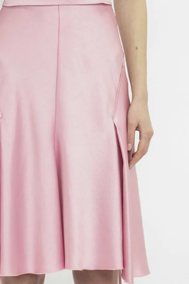 Women Dresses Victoria Beckham Draped Sleeve Cut Out Mini Dress In Rose