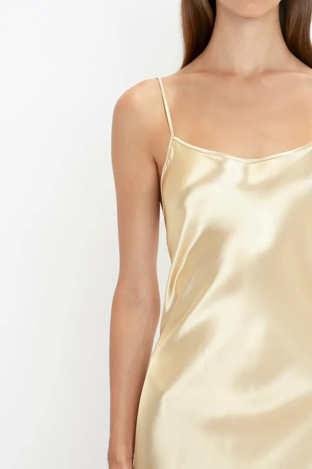 Women Dresses Victoria Beckham FloorLength Cami Dress In Gold