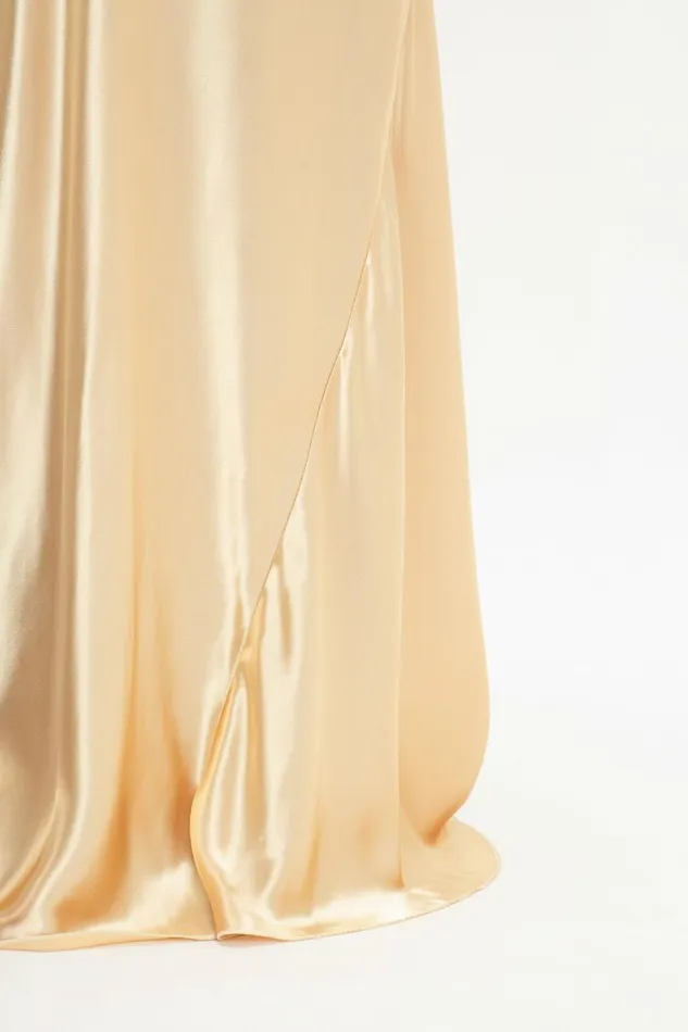 Women Dresses Victoria Beckham FloorLength Cami Dress In Gold