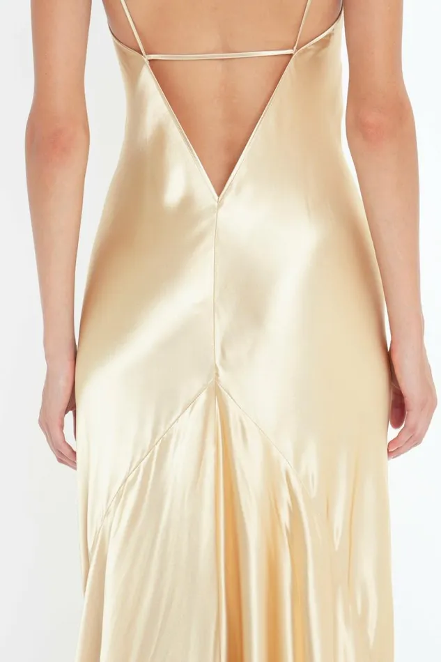 Women Dresses Victoria Beckham FloorLength Cami Dress In Gold