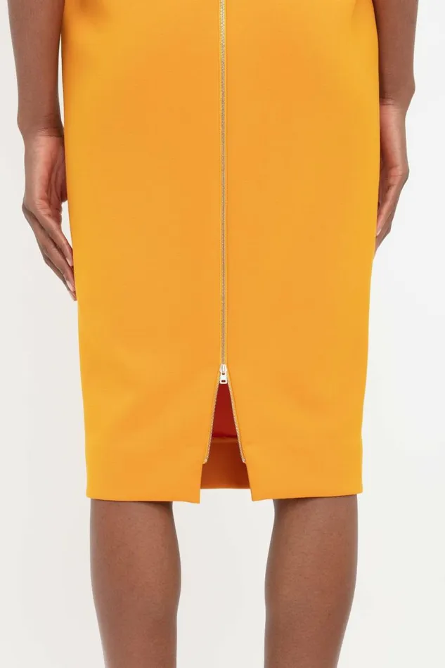 Women Dresses Victoria Beckham TShirt Fitted Dress In Mandarin