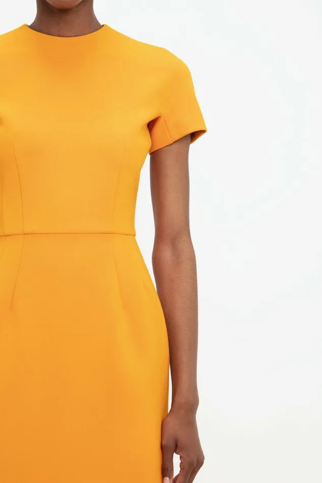Women Dresses Victoria Beckham TShirt Fitted Dress In Mandarin