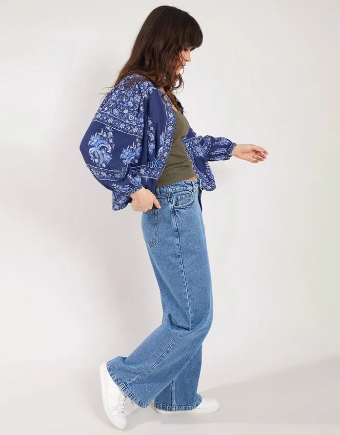 Women East Print Jacket Blue Monsoon Jackets