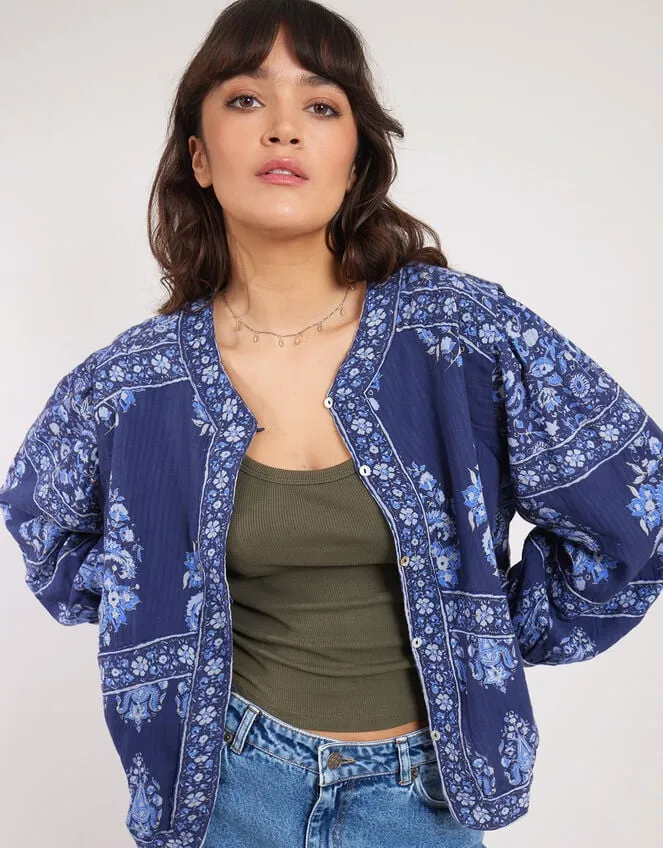 Women East Print Jacket Blue Monsoon Jackets