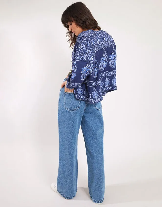Women East Print Jacket Blue Monsoon Jackets