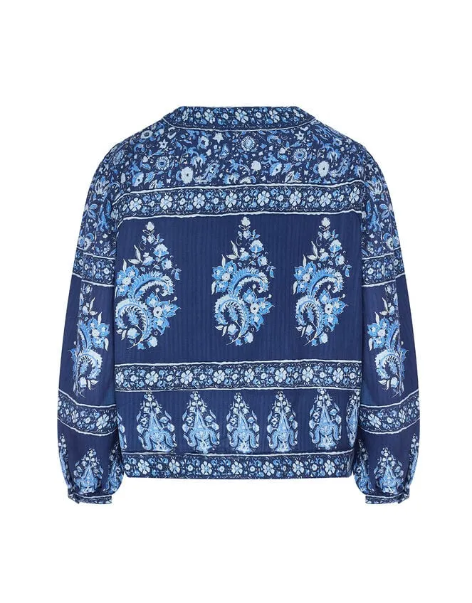 Women East Print Jacket Blue Monsoon Jackets