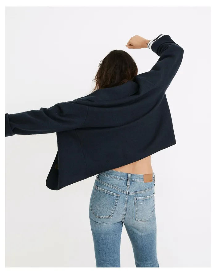 Women Edenton Boiled Wool Sweater Jacket Heather Midnight Madewell Jackets Women Edenton Boiled Wool Sweater Jacket Heather Midnight Madewell Jackets