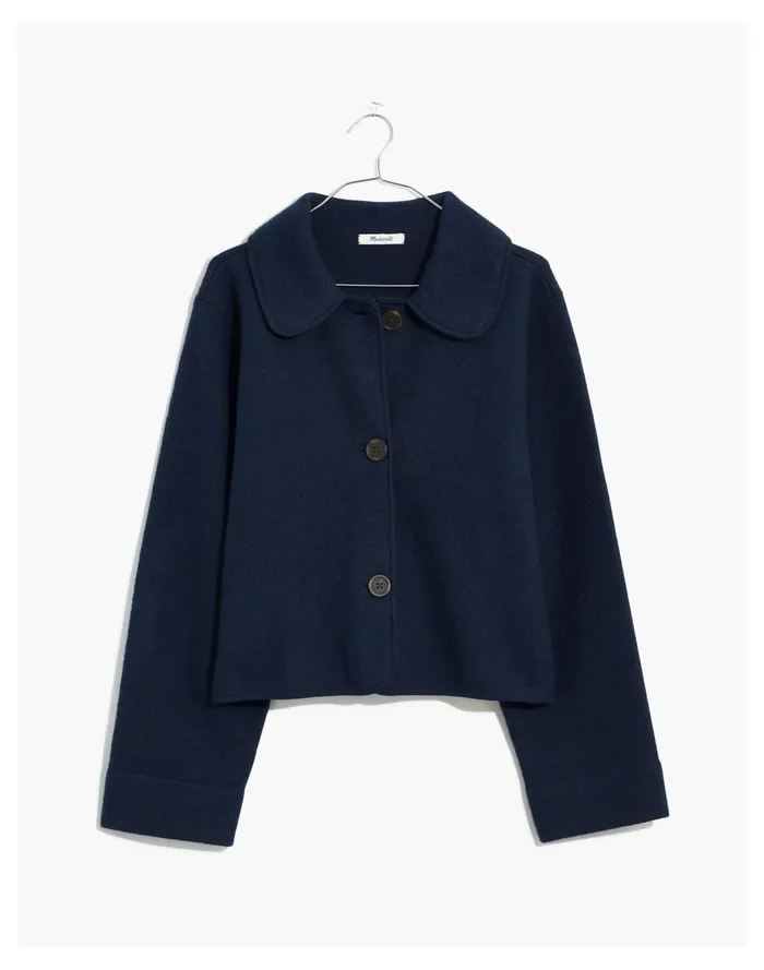 Women Edenton Boiled Wool Sweater Jacket Heather Midnight Madewell Jackets Women Edenton Boiled Wool Sweater Jacket Heather Midnight Madewell Jackets