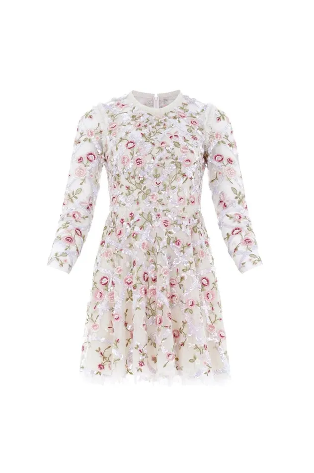 Women Embellished Dresses Needle and Thread Athena Rose Micro Mini Dress Champagne Women Embellished Dresses Needle and Thread Athena Rose Micro Mini Dress Champagne