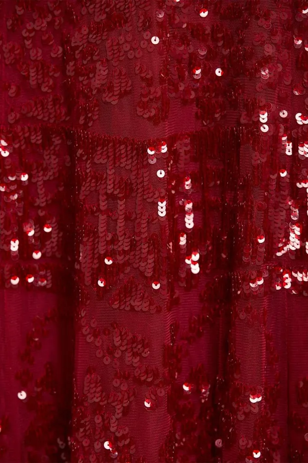 Women Embellished Dresses Needle and Thread Aurora Ballerina Dress Red