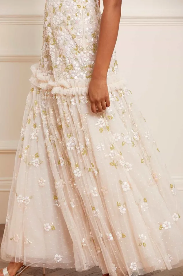 Women Embellished Dresses Needle and Thread Brianna Strapless Gown Champagne Women Embellished Dresses Needle and Thread Brianna Strapless Gown Champagne