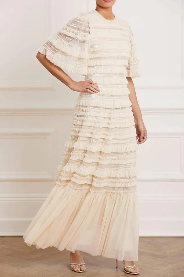 Women Embellished Dresses Needle and Thread Nancy Frill Gown Champagne