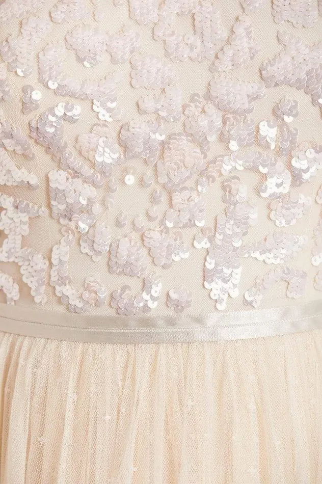 Women Embellished Dresses Needle and Thread Tempest Bodice Ballerina Dress Champagne