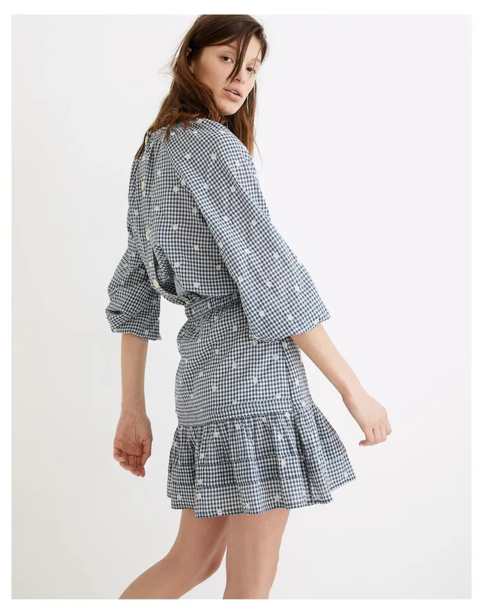 Women Embroidered Tiered Pull On Mini Skirt In Gingham Check Navy Shoreline Madewell Skirts Women Embroidered Tiered Pull On Mini Skirt In Gingham Check Navy Shoreline Madewell Skirts