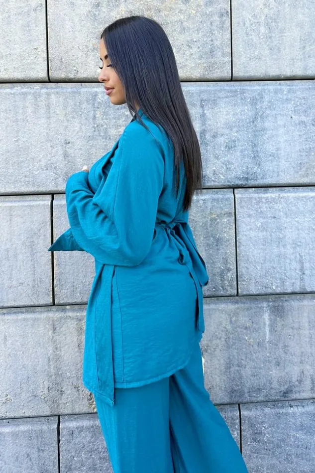 Women Ensemble 2 Pices Blouse Pantalon Bleu A Nou Blue Brentiny Paris Shirts and Blouses Women Ensemble 2 Pices Blouse Pantalon Bleu A Nou Blue Brentiny Paris Shirts and Blouses