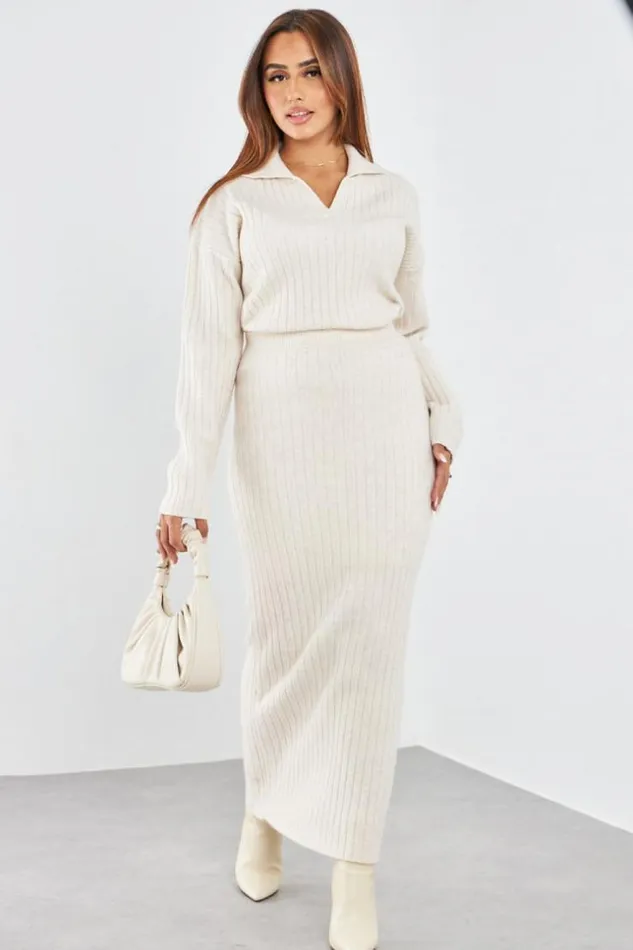 Women Ensemble 2 Pices Pull Jupe Ctel Beige Beige Brentiny Paris Sweaters and Sweatshirts Women Ensemble 2 Pices Pull Jupe Ctel Beige Beige Brentiny Paris Sweaters and Sweatshirts