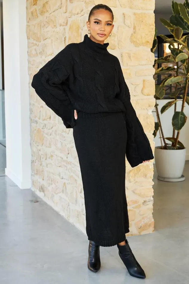 Women Ensemble 2 Pices Pull Jupe En Maille Noir Black Brentiny Paris Sweaters and Sweatshirts Women Ensemble 2 Pices Pull Jupe En Maille Noir Black Brentiny Paris Sweaters and Sweatshirts