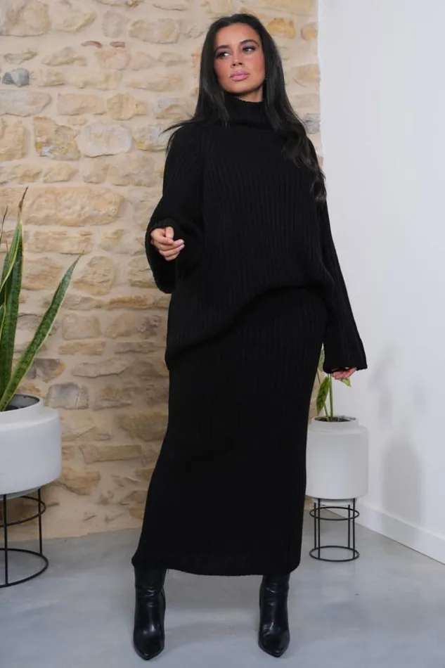 Women Ensemble 2 Pices Pull Jupe En Maille Noir Black Brentiny Paris White Tops Women Ensemble 2 Pices Pull Jupe En Maille Noir Black Brentiny Paris White Tops
