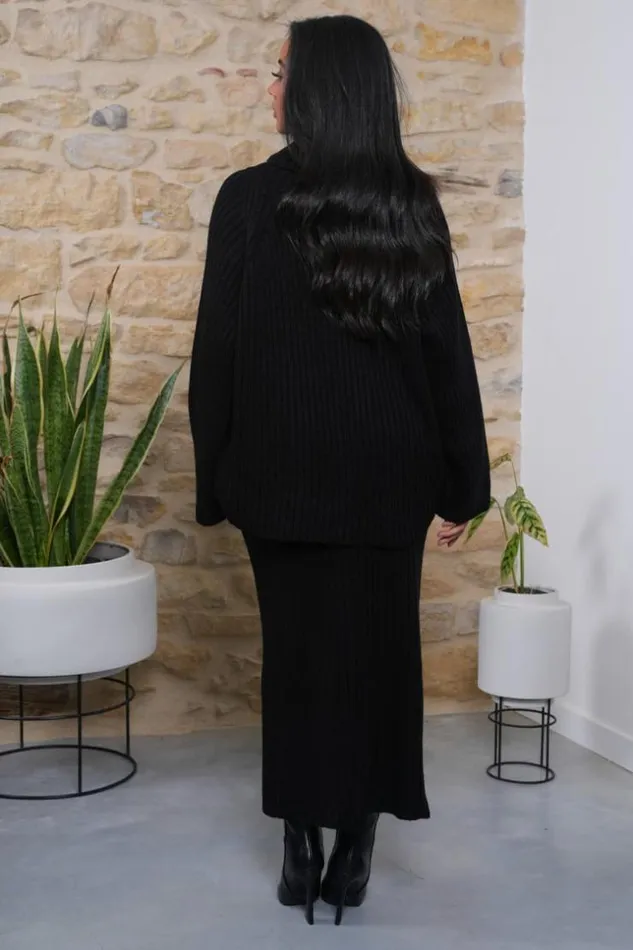Women Ensemble 2 Pices Pull Jupe En Maille Noir Black Brentiny Paris White Tops Women Ensemble 2 Pices Pull Jupe En Maille Noir Black Brentiny Paris White Tops
