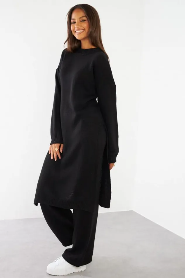 Women Ensemble 2 Pices Pull Long Pantalon En Laine Noir Black Brentiny Paris Sweaters and Sweatshirts Women Ensemble 2 Pices Pull Long Pantalon En Laine Noir Black Brentiny Paris Sweaters and Sweatshirts