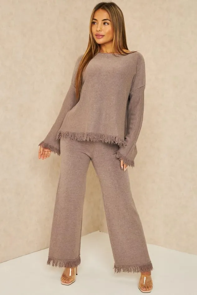 Women Ensemble 2 Pices Pull Pantalon Gris Franges Grey Brentiny Paris Sweaters and Sweatshirts Women Ensemble 2 Pices Pull Pantalon Gris Franges Grey Brentiny Paris Sweaters and Sweatshirts