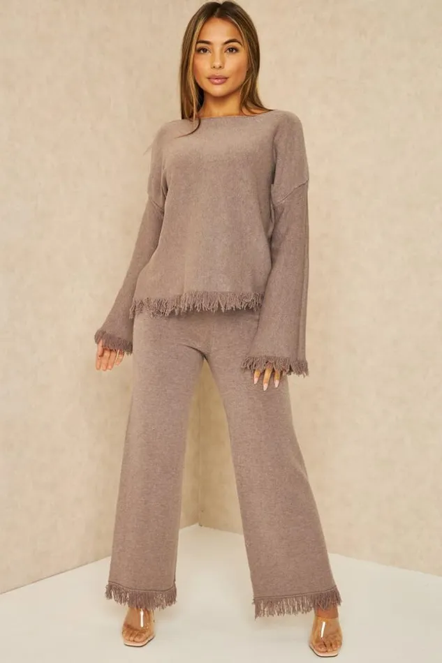 Women Ensemble 2 Pices Pull Pantalon Gris Franges Grey Brentiny Paris Sweaters and Sweatshirts Women Ensemble 2 Pices Pull Pantalon Gris Franges Grey Brentiny Paris Sweaters and Sweatshirts