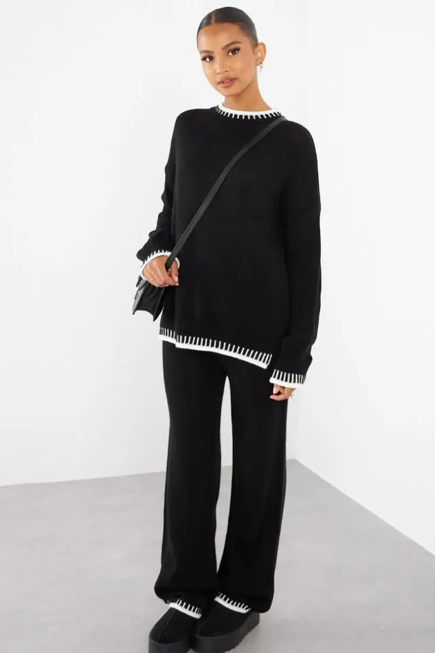 Women Ensemble 2 Pices Pull Pantalon Noir Black Brentiny Paris Sweaters and Sweatshirts Women Ensemble 2 Pices Pull Pantalon Noir Black Brentiny Paris Sweaters and Sweatshirts