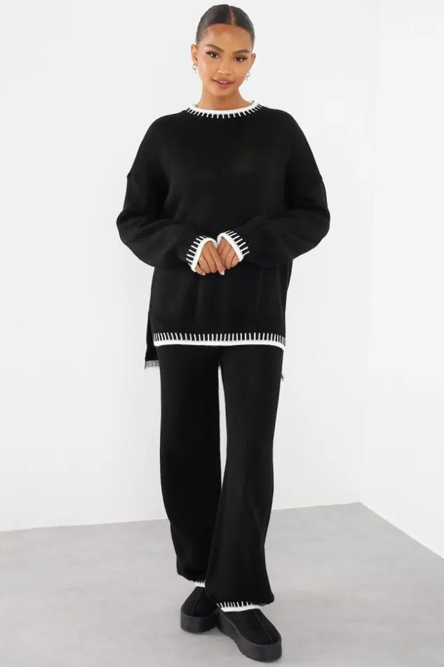 Women Ensemble 2 Pices Pull Pantalon Noir Black Brentiny Paris Sweaters and Sweatshirts Women Ensemble 2 Pices Pull Pantalon Noir Black Brentiny Paris Sweaters and Sweatshirts