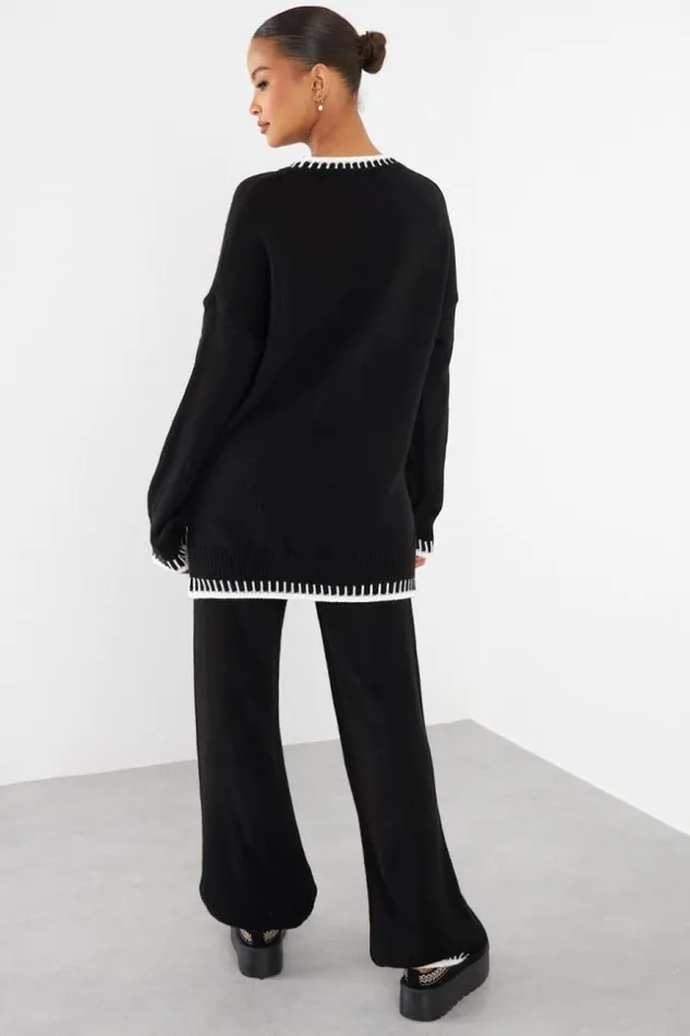 Women Ensemble 2 Pices Pull Pantalon Noir Black Brentiny Paris Sweaters and Sweatshirts Women Ensemble 2 Pices Pull Pantalon Noir Black Brentiny Paris Sweaters and Sweatshirts