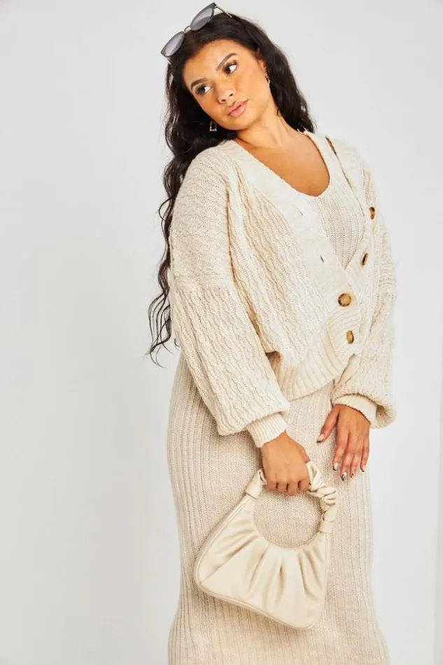 Women Ensemble 2 Pices Robe Gilet Beige Beige Brentiny Paris Short Dresses