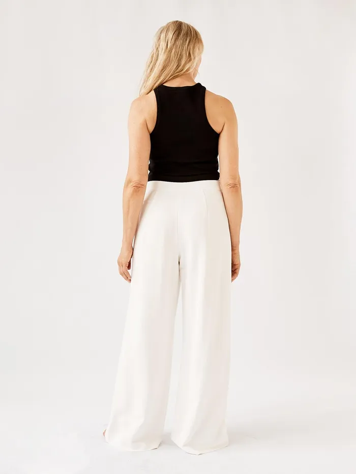 Women ESSE 8211 Black High Neck Rib Tank Top The UNDONE Tops