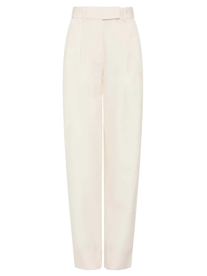 Women Esse Studios 8211 Classico Waist Trouser In Crema The UNDONE Pants
