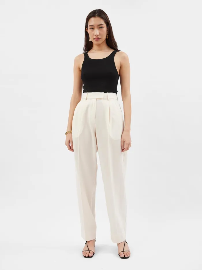 Women Esse Studios 8211 Classico Waist Trouser In Crema The UNDONE Pants