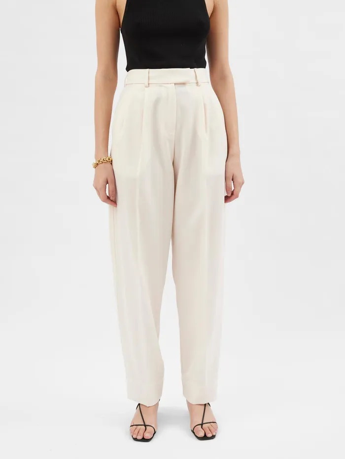 Women Esse Studios 8211 Classico Waist Trouser In Crema The UNDONE Pants