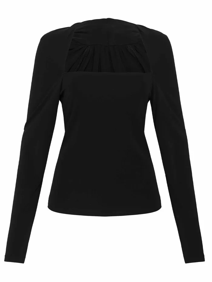 Women Esse Studios 8211 Odessa Square Top In Black The UNDONE Tops