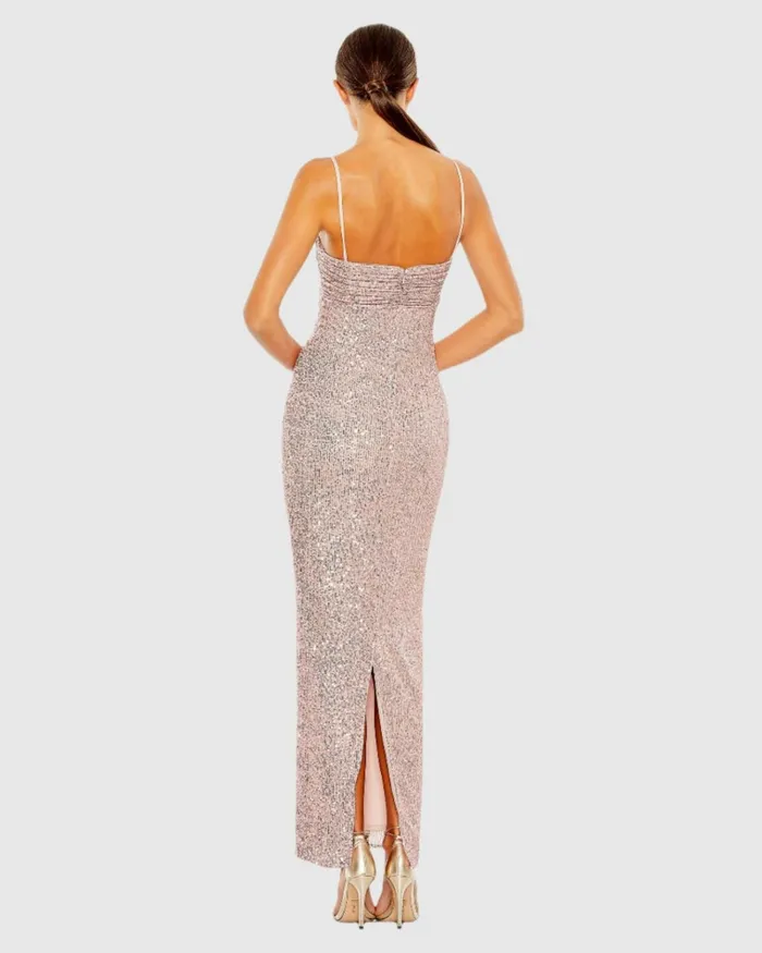 Women Evening Gowns Mac Duggal Sequined Strapless Faux Bow Column Gown Rose Pink Women Evening Gowns Mac Duggal Sequined Strapless Faux Bow Column Gown Rose Pink