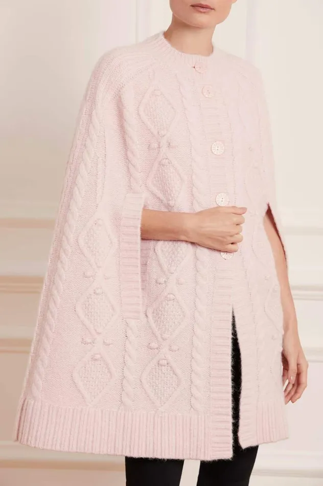 Women Exclusives Needle and Thread Sylvie Cable Cape Pink