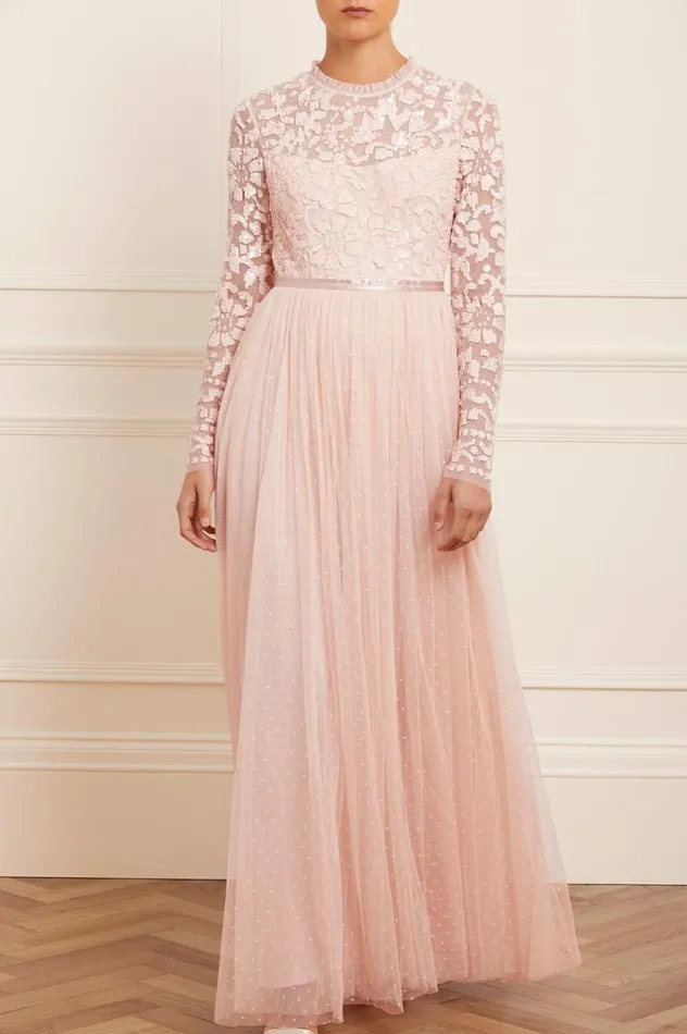 Women Exclusives Needle and Thread Tempest Bodice Gown Pink
