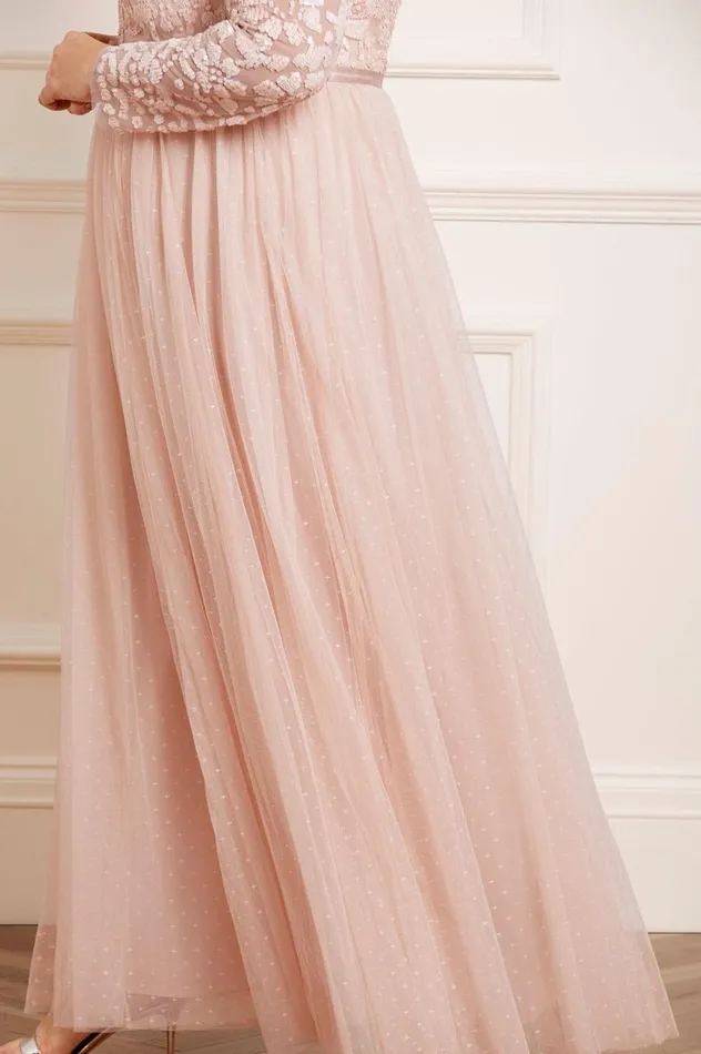 Women Exclusives Needle and Thread Tempest Bodice Gown Pink