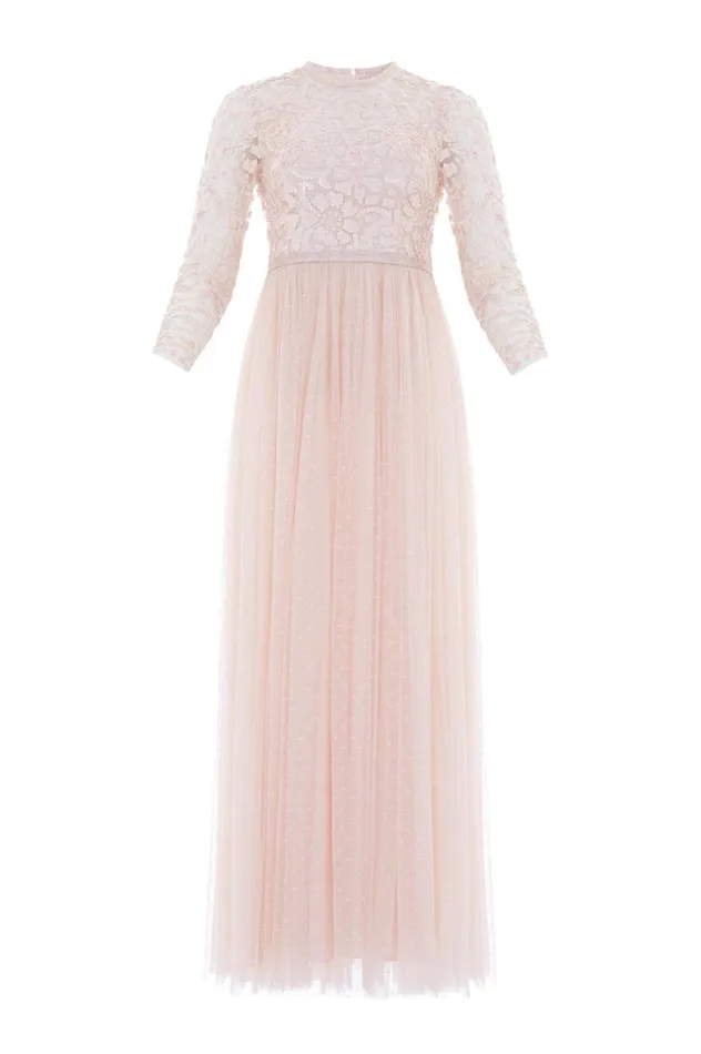 Women Exclusives Needle and Thread Tempest Bodice Gown Pink