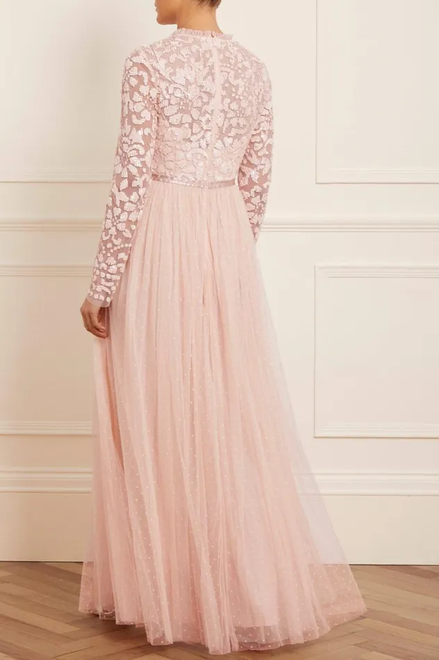 Women Exclusives Needle and Thread Tempest Bodice Gown Pink