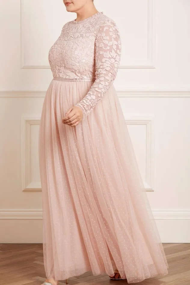 Women Exclusives Needle and Thread Tempest Bodice Gown Pink