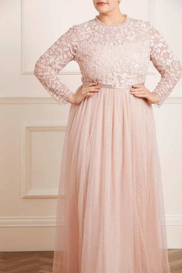 Women Exclusives Needle and Thread Tempest Bodice Gown Pink