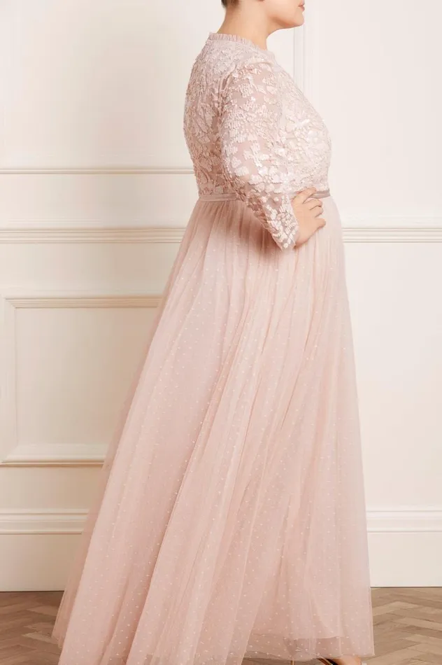 Women Exclusives Needle and Thread Tempest Bodice Gown Pink