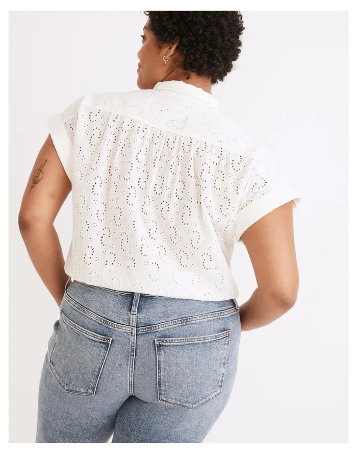 Women Eyelet Button Up Drawstring Shirt Lighthouse Madewell Tops and Shirts Women Eyelet Button Up Drawstring Shirt Lighthouse Madewell Tops and Shirts