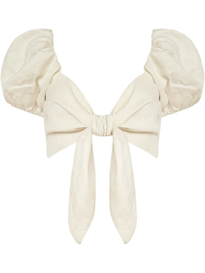 Women Faithfull The Brand 8211 Eva Top In Egg Shell The UNDONE Tops