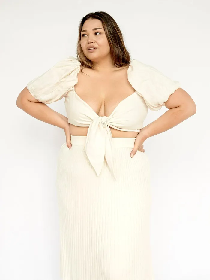Women Faithfull The Brand 8211 Eva Top In Egg Shell The UNDONE Tops