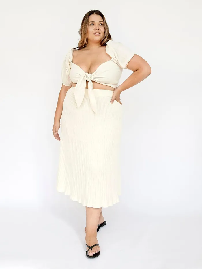 Women Faithfull The Brand 8211 Eva Top In Egg Shell The UNDONE Tops