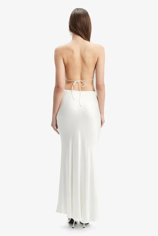 Women Fashion Tops Bardot Elliptical Halter Top In Pearl Pearl Women Fashion Tops Bardot Elliptical Halter Top In Pearl Pearl