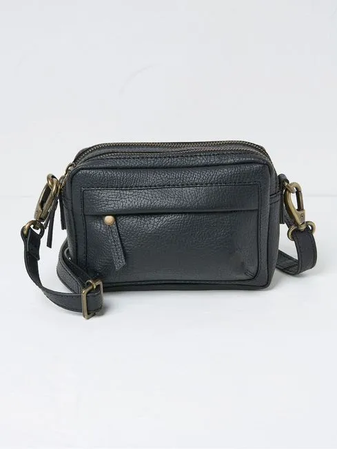 Women Fatface Bags and Wallets Braeburn Black Crossbody Bag